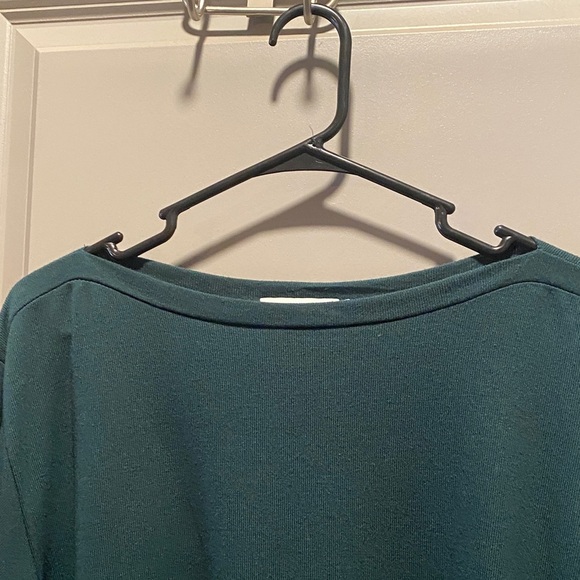 Amaryllis Dark Green Bell Sleeve Top | Plus Size 2X | Feminine & Versatile - Picture 4 of 6